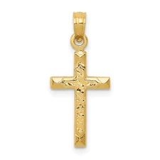 14k Yellow Gold Cross Pendant 0.89 g