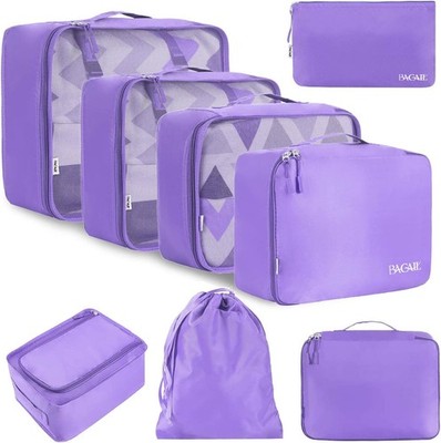 BAGAIL 8 Teilige Packwürfel, Kleidertaschen, Packing Cubes, Verpackungswürfel, P