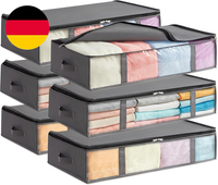 Lifewit 6 StüCk 90L Unterbett Aufbewahrungsbox, Faltbare Unterbettkommode Aufbew