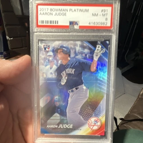 2017 Bowman Platinum Aaron Judge #91 PSA 8 New York Yankees Rookie Card