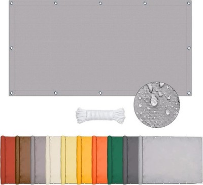 Sonnensegel mit Ösen, UV-Schutz 95%, Balkon Terrasse Dach für Garten Park, He...