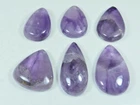 340Cts. Natural Amethyst Lace Agate Pear Cabochon Loose Gemstone 06Pcs Lot E676