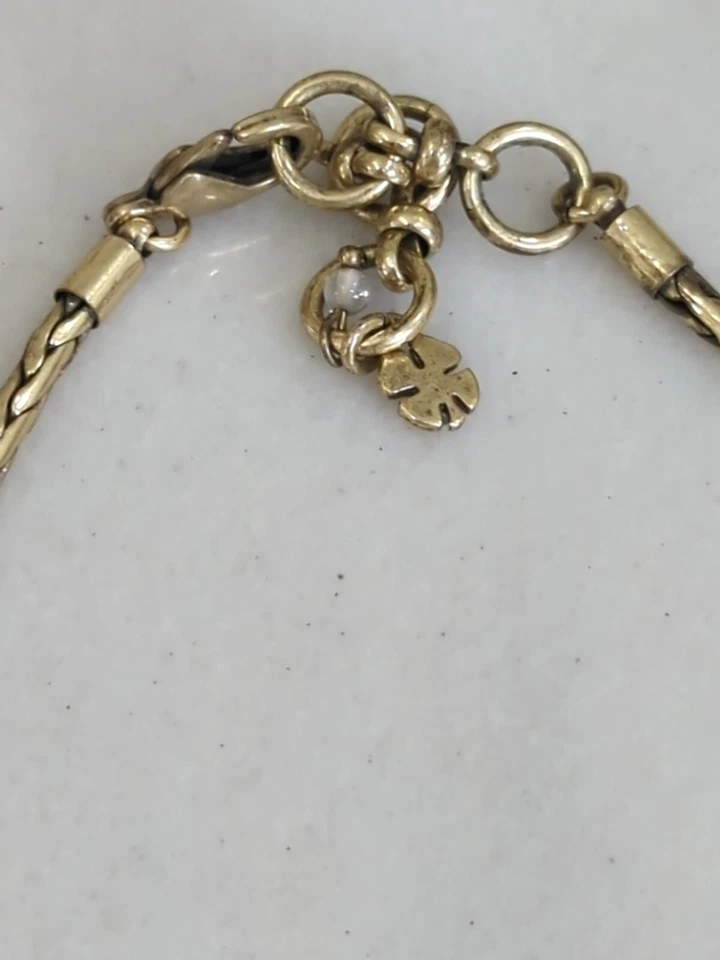 Collar de latón martillado y madera LUCKY BRAND daga tribal "Boho" Foto 2 de 3