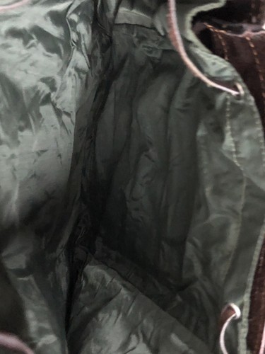 BOLSO DE CUERO MOCHILA DE CAZA BOLSA BOLSA BOLSA DE VIAJE PAQUETE HECHO DE CUERO REAL. - Imagen 9 de 10