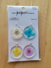 The Paper Studio Flower Charms 4 pack