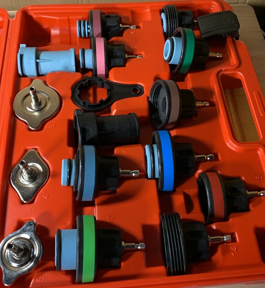 DAYUAN 18pcs Universal Radiator Pressure Tester Kit, coolant Pressure