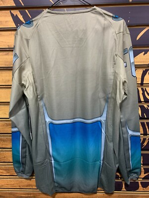 New Fox Racing Adult 180 Cntro Jersey, Blue/Grey, 26727-024-M