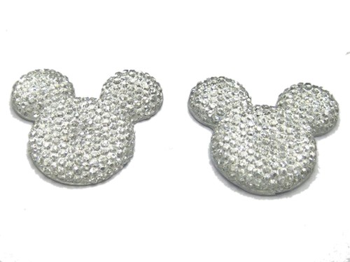 10 pcs Clear Acrylic Flatback Rhinestone Mouse Gems 30mm Flat Back Resin - Picture 3 of 7