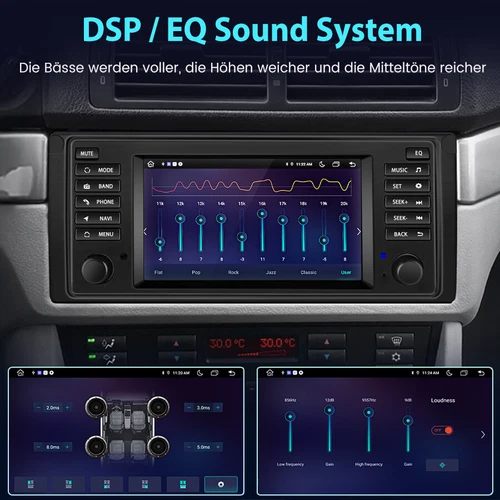 2+64G Für BMW 5er E39 M5 GPS Navi WIFI DAB+ 7" Android14 Autoradio Apple CarPlay - Bild 11 von 12