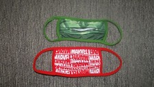 NWOT SET OF TWO DISNEY / MARVEL HULK ADULT FACE MASKS -- SIZE LARGE