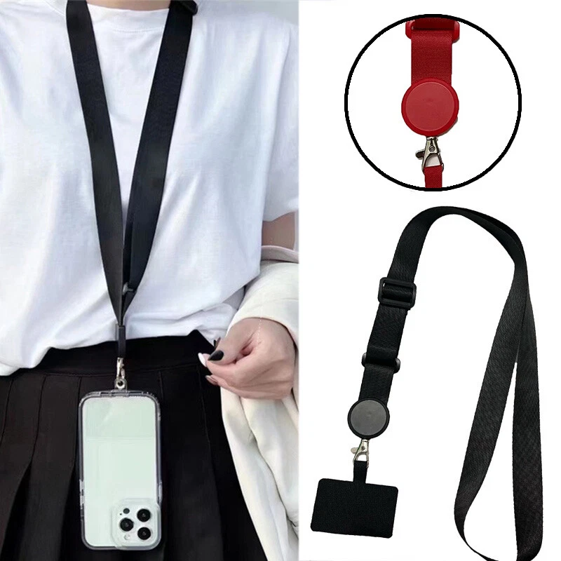 Cell Phone Lanyard, Universal Adjustable Detachable Nylon Crossbody  Lanyard,Necklace Lanyard & Wrist Strap with Phone Patch for All  Smartphones-7mm