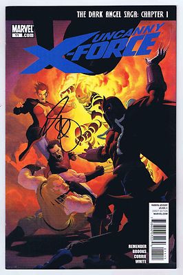 Uncanny X-Force #11 VF Signed w/COA Mark Brooks 2011 Marvel Comics