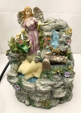 Gift Gallery Indoor Water Fountain Angel Animals Flowers Rocks Plug In H20 Pours