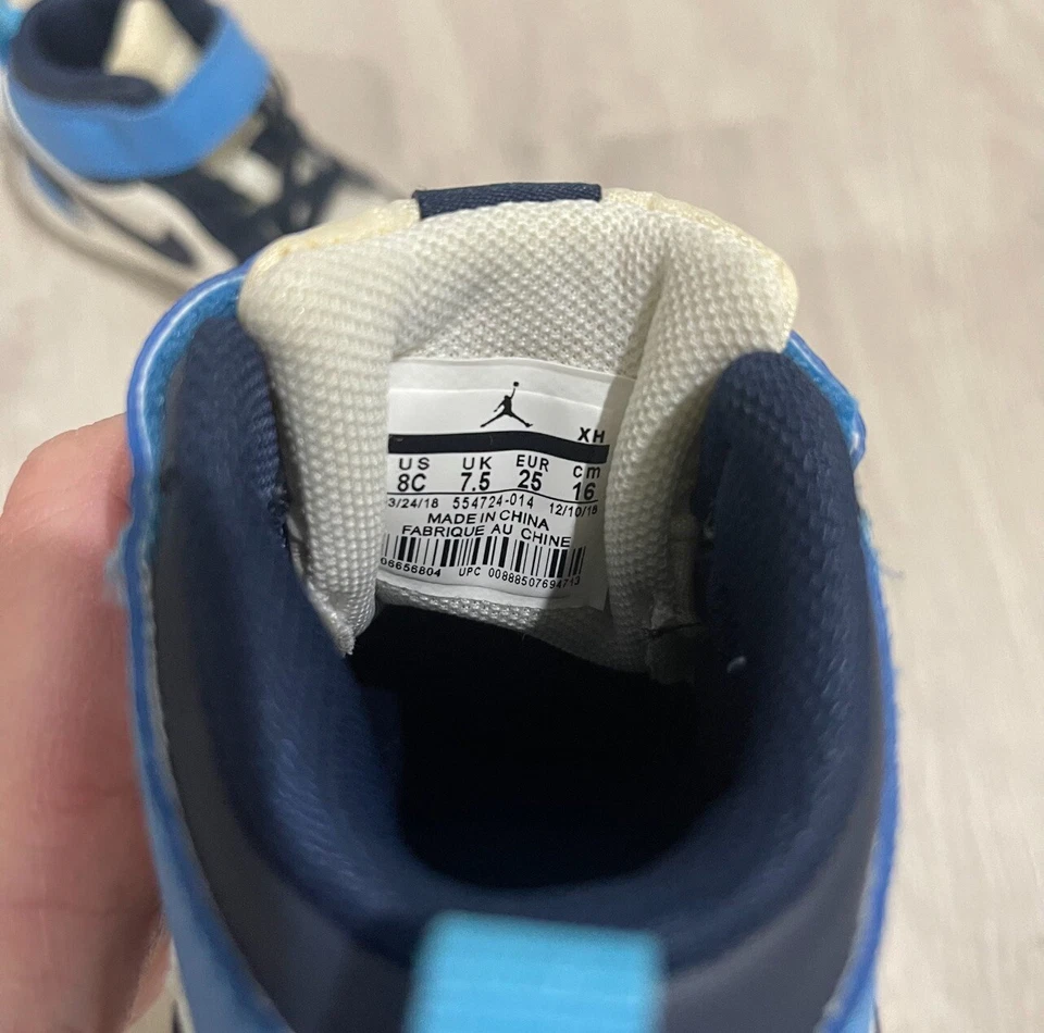 Authentic Nike AIR JORDAN 1 MID GS kid size 8c new never used - Image 2 of 4