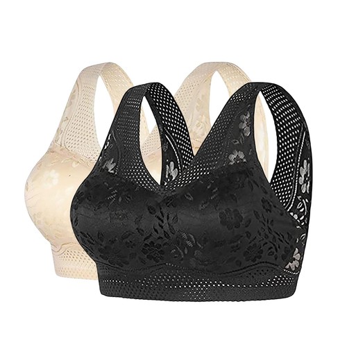2-PACK High Support Bras For Women Adjustable Strap Full Coverage Push Up Bras - Picture 83 of 87