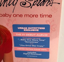 BRITNEY SPEARS baby one more time CLEAR COLOR VINYL Lp Record