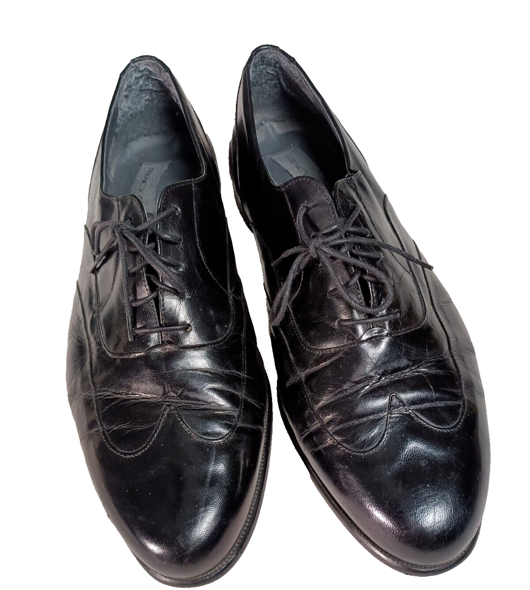 Stacy Adams Men's Black Leather Wingtip Oxford Shoes Size 12