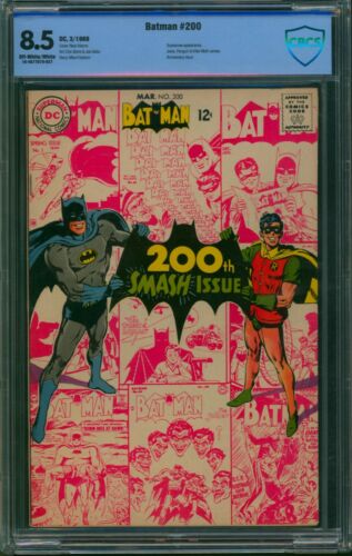 Batman #200 ⭐ CBCS 8.5 ⭐ 200th Anniversary Issue! Neal Adams Cover DC Comic 1968