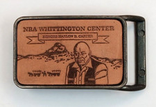 Vintage NRA Belt Buckle Whittington Center Harlon B. Carter
