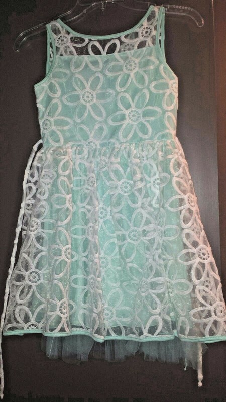 Size 7 Speechless Party Dress - Sea Green with Lace Overlay and under skirt