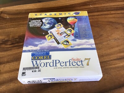 Corel Word Perfect Suite 7 (Windows 95) NEW / SEALED