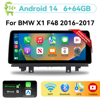 12.3'' Touch Screen 6+64GB Car GPS Stereo CarPlay Head Units Für BMW X1 F48 NBT