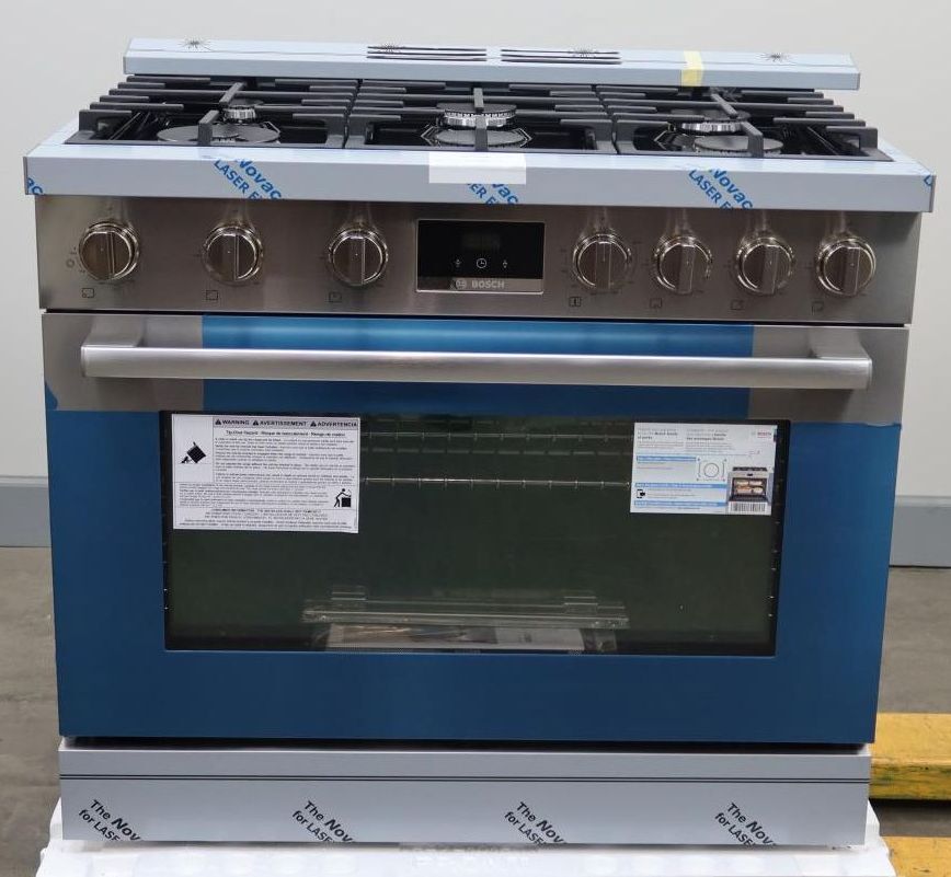 Bosch 800 Series 36" 6 Sealed Burners Freestanding Gas Range HGS8655UC