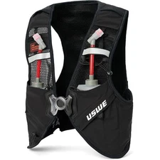 USWE Pace 8L Running Hydration Vest w/2 x 500ml Ultra Flasks Trail Hiking Black