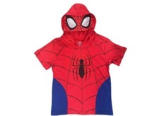 Marvel Spider-Man Toddler Boys Size 2T Red Short Sleeve Hooded Mimic Costume Tee