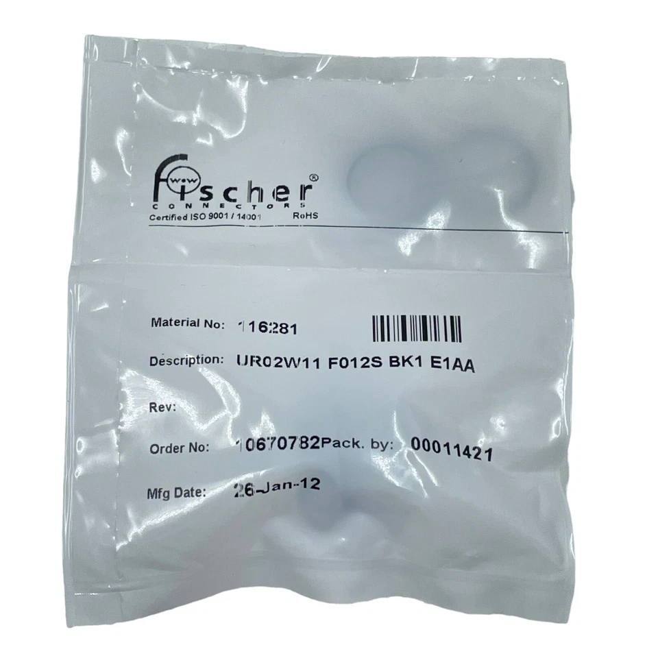 Fischer UR02W11 F016P BK1 E1AA PANEL REAR MOUNT RECEPTACLE - Image 2 of 3