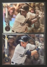 Christian Yelich 2020 Topps Chrome Sepia Refractor #138 + Base LOT