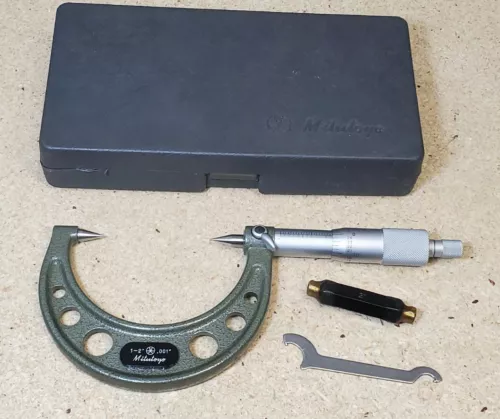 Mitutoyo No. 112-226 - 30° point micrometer  1" - 2" .001" graduation - standard