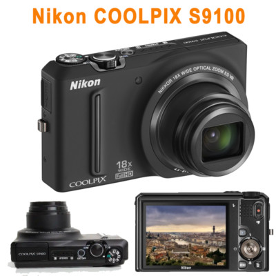 Nikon COOLPIX S9100 12.1 MP CMOS Digital Camera 18x Wide Zoom