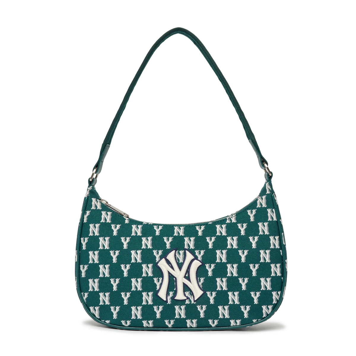 MLB Monogram Jacquard New York Yankees Hobo Bag Hand Bag NY Shoulder Bag Green