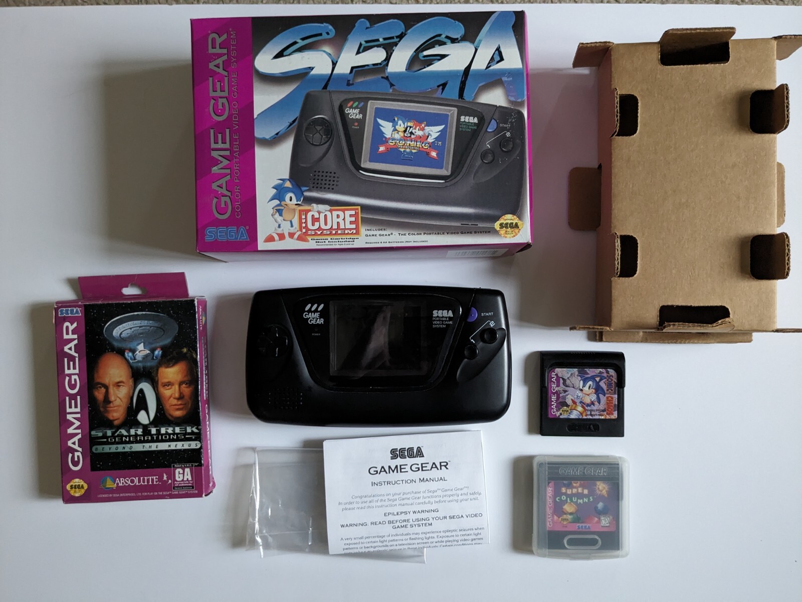 SEGA MAJESCO GAME GEAR CORE SYSTEM RARE BOX w/ STAR TREK GENERATIONS