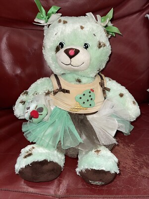 Build a Bear Baskin-Robbins Mint Chocolate Ice Cream Cone T-Shirt Tutu Ribbons