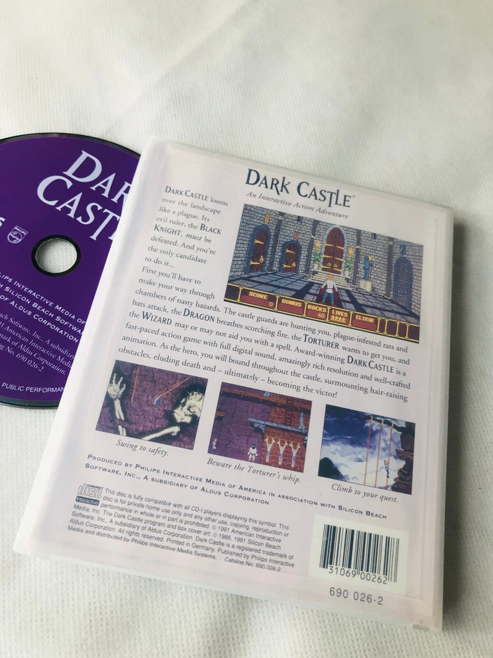 Video Game Phillips CDI Dark Castle Vintage Original - Image 2 of 2