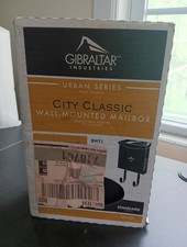 Gibraltar City Classic Standard Wall Mounted Mailbox - Black Steel, BW110V04 NIB
