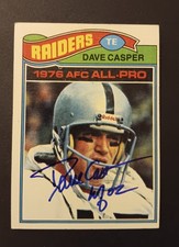 Autographed 1977 Topps Dave Casper Rookie Card #380 Raiders HOF w/COA EX-MT+. rookie card picture