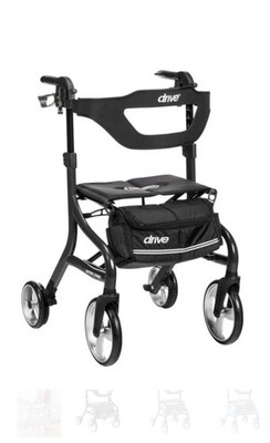 Drive Medical Nitro Sprint Petite Rollator, Foldable Walker With Seat 