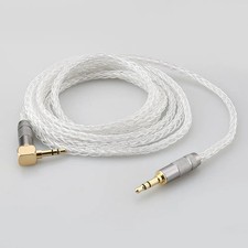 HI-End 100 Pure Silver 8 Cores 3.5mm to 3.5mm 5N Pure Silver Audio Cable - 20cm
