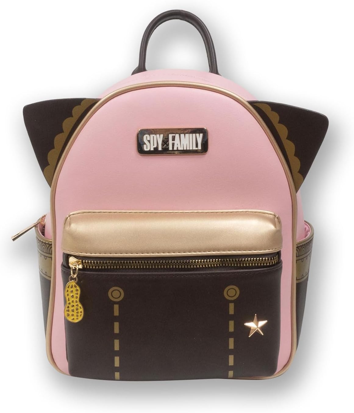 Mini Mochila con Cuernos Bioworld Spy X Family Anime Anya Rosa PU