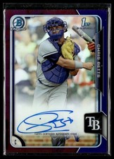 2015 BOWMAN CHROME PURPLE /250 1ST PROSPECT AUTO CHRIS BETTS RAYS