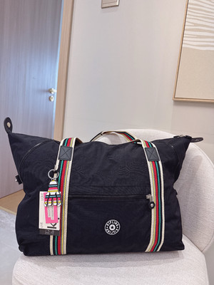 NWT Kipling Art Medium Tote Bag in COLORS BLACK  Extra Large Size