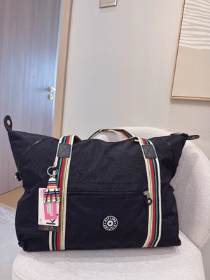 NWT Kipling Art Medium Tote Bag in COLORS BLACK Extra Large Size