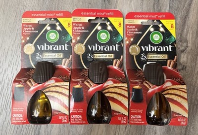 Air Wick Essential Mist Warm Apple & Cinnamon Oil Diffuser Refill 1ct Lot of 3