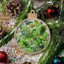 DIY Bead embroidery kit on a plastic base Christmas Decor Craft gift