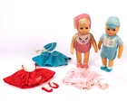Mattel Tiny Chatty Baby And Chatty Brother 15" Dolls RARE Org Outfits-Mute  1962