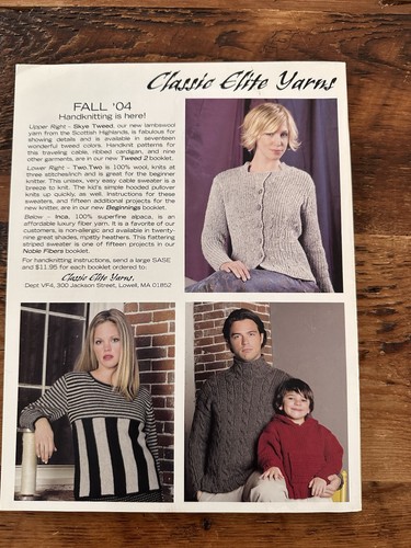 Vogue Knitting International Magazine Fall 2004 Ponchos Wraps Capes Patters Vtg - Picture 4 of 4