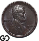 1915-D Lincoln Cent Wheat Penny, Better Denver Issue, AU+
